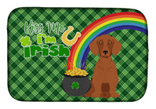 Load image into Gallery viewer, Red Dachshund St. Patrick's Day Dish Drying Mat – Absorbent, Artistic Kitchen Essentials