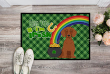 Load image into Gallery viewer, Red Dachshund St. Patrick's Day Doormat - 24x36 Decorative Floor Mat – Indoor/Outdoor Rug with Artistic Flair