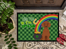 Load image into Gallery viewer, Red Dachshund St. Patrick's Day Doormat - 24x36 Decorative Floor Mat – Indoor/Outdoor Rug with Artistic Flair