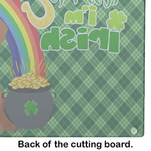 Load image into Gallery viewer, Red Dachshund St. Patrick's Day Glass Cutting Boards – Durable, Decorative Kitchen Art Large