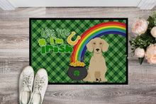Load image into Gallery viewer, Cream Dachshund St. Patrick's Day Doormat - 24x36 Decorative Floor Mat – Indoor/Outdoor Rug with Artistic Flair