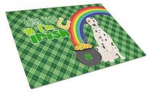 Load image into Gallery viewer, Dalmatian St. Patrick's Day Glass Cutting Boards – Durable, Decorative Kitchen Art Large