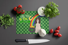 Load image into Gallery viewer, Liver English Springer Spaniel St. Patrick's Day Glass Cutting Boards – Durable, Decorative Kitchen Art Large