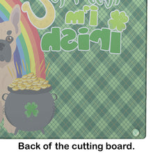 Load image into Gallery viewer, Fawn French Bulldog St. Patrick's Day Glass Cutting Boards – Durable, Decorative Kitchen Art Large