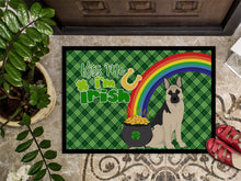 Load image into Gallery viewer, Black and Silver German Shepherd St. Patrick's Day Doormat - 24x36 Decorative Floor Mat – Indoor/Outdoor Rug with Artistic Flair