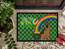 Load image into Gallery viewer, Black and Tan German Shepherd St. Patrick's Day Doormat - 24x36 Decorative Floor Mat – Indoor/Outdoor Rug with Artistic Flair
