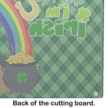 Load image into Gallery viewer, Black and Tan German Shepherd St. Patrick's Day Glass Cutting Boards – Durable, Decorative Kitchen Art Large