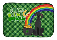 Load image into Gallery viewer, Black Great Dane St. Patrick's Day Dish Drying Mat – Absorbent, Artistic Kitchen Essentials