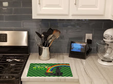 Load image into Gallery viewer, Black Great Dane St. Patrick's Day Glass Cutting Boards – Durable, Decorative Kitchen Art Large