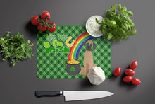 Load image into Gallery viewer, Fawn Great Dane St. Patrick's Day Glass Cutting Boards – Durable, Decorative Kitchen Art Large