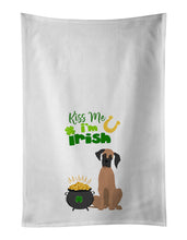 Load image into Gallery viewer, Fawn Great Dane St. Patrick's Day White Kitchen Towel Set of 2 Dish Towels