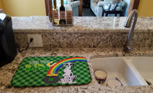 Load image into Gallery viewer, Harlequin Great Dane St. Patrick's Day Dish Drying Mat – Absorbent, Artistic Kitchen Essentials