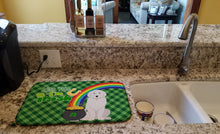 Load image into Gallery viewer, Great Pyrenees St. Patrick's Day Dish Drying Mat – Absorbent, Artistic Kitchen Essentials