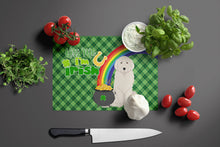 Load image into Gallery viewer, Great Pyrenees St. Patrick's Day Glass Cutting Boards – Durable, Decorative Kitchen Art Large