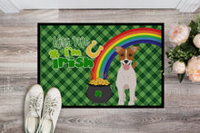 Load image into Gallery viewer, Brown White Smooth Jack Russell Terrier St. Patrick's Day Doormat - 24x36 Decorative Floor Mat – Indoor/Outdoor Rug with Artistic Flair