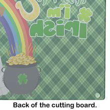 Load image into Gallery viewer, Brown White Wirehair Jack Russell Terrier St. Patrick's Day Glass Cutting Boards – Durable, Decorative Kitchen Art Large