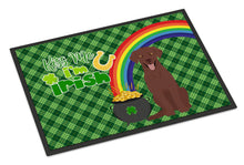 Load image into Gallery viewer, Chocolate Labrador Retriever St. Patrick's Day Doormat - 24x36 Decorative Floor Mat – Indoor/Outdoor Rug with Artistic Flair