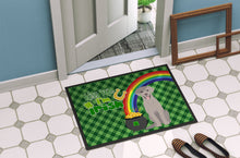 Load image into Gallery viewer, Gray Labrador Retriever St. Patrick's Day Doormat - 24x36 Decorative Floor Mat – Indoor/Outdoor Rug with Artistic Flair