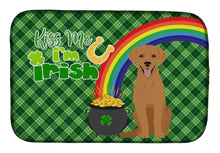 Load image into Gallery viewer, Red Fox Labrador Retriever St. Patrick's Day Dish Drying Mat – Absorbent, Artistic Kitchen Essentials