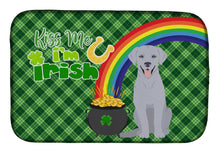 Load image into Gallery viewer, Silver Labrador Retriever St. Patrick's Day Dish Drying Mat – Absorbent, Artistic Kitchen Essentials