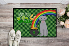Load image into Gallery viewer, Silver Labrador Retriever St. Patrick's Day Doormat - 24x36 Decorative Floor Mat – Indoor/Outdoor Rug with Artistic Flair