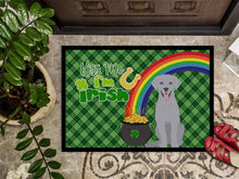 Load image into Gallery viewer, Silver Labrador Retriever St. Patrick's Day Doormat - 24x36 Decorative Floor Mat – Indoor/Outdoor Rug with Artistic Flair