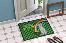Load image into Gallery viewer, Silver Labrador Retriever St. Patrick's Day Doormat - 24x36 Decorative Floor Mat – Indoor/Outdoor Rug with Artistic Flair