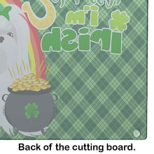 Load image into Gallery viewer, Maltese St. Patrick's Day Glass Cutting Boards – Durable, Decorative Kitchen Art Large