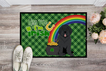 Load image into Gallery viewer, Black Newfoundland St. Patrick's Day Doormat - 24x36 Decorative Floor Mat – Indoor/Outdoor Rug with Artistic Flair