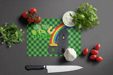 Load image into Gallery viewer, Black Newfoundland St. Patrick's Day Glass Cutting Boards – Durable, Decorative Kitchen Art Large