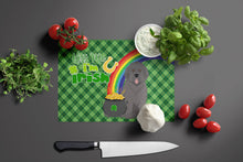 Load image into Gallery viewer, Grey Newfoundland St. Patrick's Day Glass Cutting Boards – Durable, Decorative Kitchen Art Large
