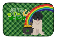 Load image into Gallery viewer, Landseer Newfoundland St. Patrick's Day Dish Drying Mat – Absorbent, Artistic Kitchen Essentials
