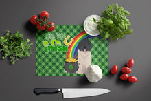Load image into Gallery viewer, Landseer Newfoundland St. Patrick's Day Glass Cutting Boards – Durable, Decorative Kitchen Art Large