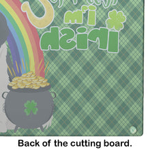 Load image into Gallery viewer, Landseer Newfoundland St. Patrick's Day Glass Cutting Boards – Durable, Decorative Kitchen Art Large