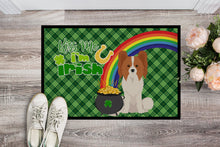 Load image into Gallery viewer, Red and White Papillon St. Patrick's Day Doormat - 24x36 Decorative Floor Mat – Indoor/Outdoor Rug with Artistic Flair
