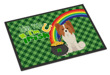 Load image into Gallery viewer, Red and White Papillon St. Patrick's Day Doormat - 24x36 Decorative Floor Mat – Indoor/Outdoor Rug with Artistic Flair