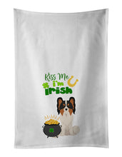 Load image into Gallery viewer, Tricolor Papillon St. Patrick's Day White Kitchen Towel Set of 2 Dish Towels