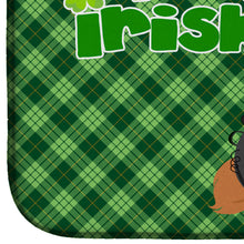 Load image into Gallery viewer, Red Pekingese St. Patrick's Day Dish Drying Mat – Absorbent, Artistic Kitchen Essentials