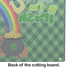 Load image into Gallery viewer, Red Pekingese St. Patrick's Day Glass Cutting Boards – Durable, Decorative Kitchen Art Large