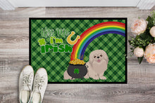 Load image into Gallery viewer, White Pekingese St. Patrick's Day Doormat - 24x36 Decorative Floor Mat – Indoor/Outdoor Rug with Artistic Flair