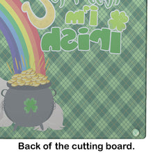 Load image into Gallery viewer, White Pekingese St. Patrick's Day Glass Cutting Boards – Durable, Decorative Kitchen Art Large