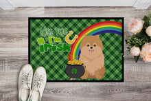 Load image into Gallery viewer, Orange Pomeranian St. Patrick's Day Doormat - 24x36 Decorative Floor Mat – Indoor/Outdoor Rug with Artistic Flair