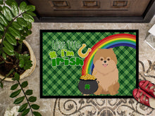 Load image into Gallery viewer, Orange Pomeranian St. Patrick's Day Doormat - 24x36 Decorative Floor Mat – Indoor/Outdoor Rug with Artistic Flair