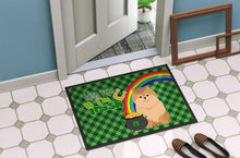 Load image into Gallery viewer, Orange Pomeranian St. Patrick's Day Doormat - 24x36 Decorative Floor Mat – Indoor/Outdoor Rug with Artistic Flair