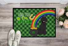 Load image into Gallery viewer, Standard Black Poodle St. Patrick's Day Doormat - 24x36 Decorative Floor Mat – Indoor/Outdoor Rug with Artistic Flair