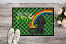 Load image into Gallery viewer, Toy Black Poodle St. Patrick's Day Doormat - 24x36 Decorative Floor Mat – Indoor/Outdoor Rug with Artistic Flair