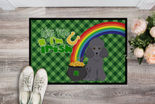 Load image into Gallery viewer, Toy Grey Poodle St. Patrick's Day Doormat - 24x36 Decorative Floor Mat – Indoor/Outdoor Rug with Artistic Flair