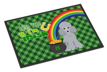 Load image into Gallery viewer, Toy Silver Poodle St. Patrick's Day Doormat - 24x36 Decorative Floor Mat – Indoor/Outdoor Rug with Artistic Flair