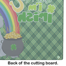 Load image into Gallery viewer, Toy Silver Poodle St. Patrick's Day Glass Cutting Boards – Durable, Decorative Kitchen Art Large