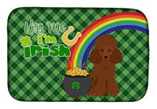 Load image into Gallery viewer, Toy Red Poodle St. Patrick's Day Dish Drying Mat – Absorbent, Artistic Kitchen Essentials